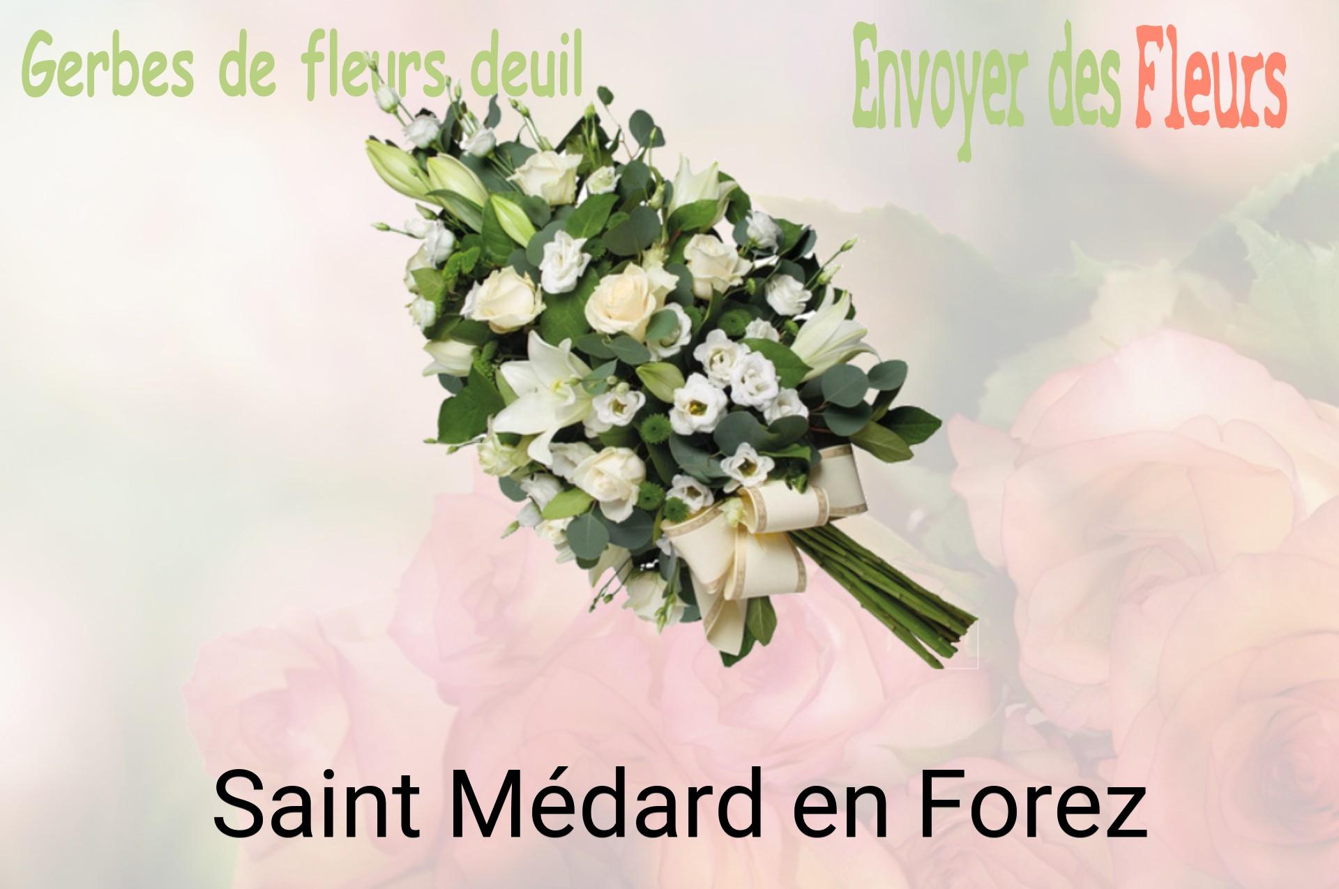 Gerbe de fleurs de deuil livrée à Saint-Médard-en-Forez